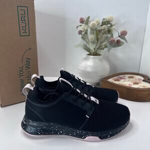 Kuru Atom Walking Comfort Sneaker Jet Black/Misty Lilac Women 8M Tried On